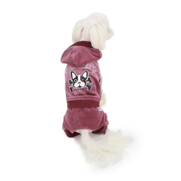 Heart Eye Doggie Track Suit - NEW GRAY SMALL - Picture 3 of 3